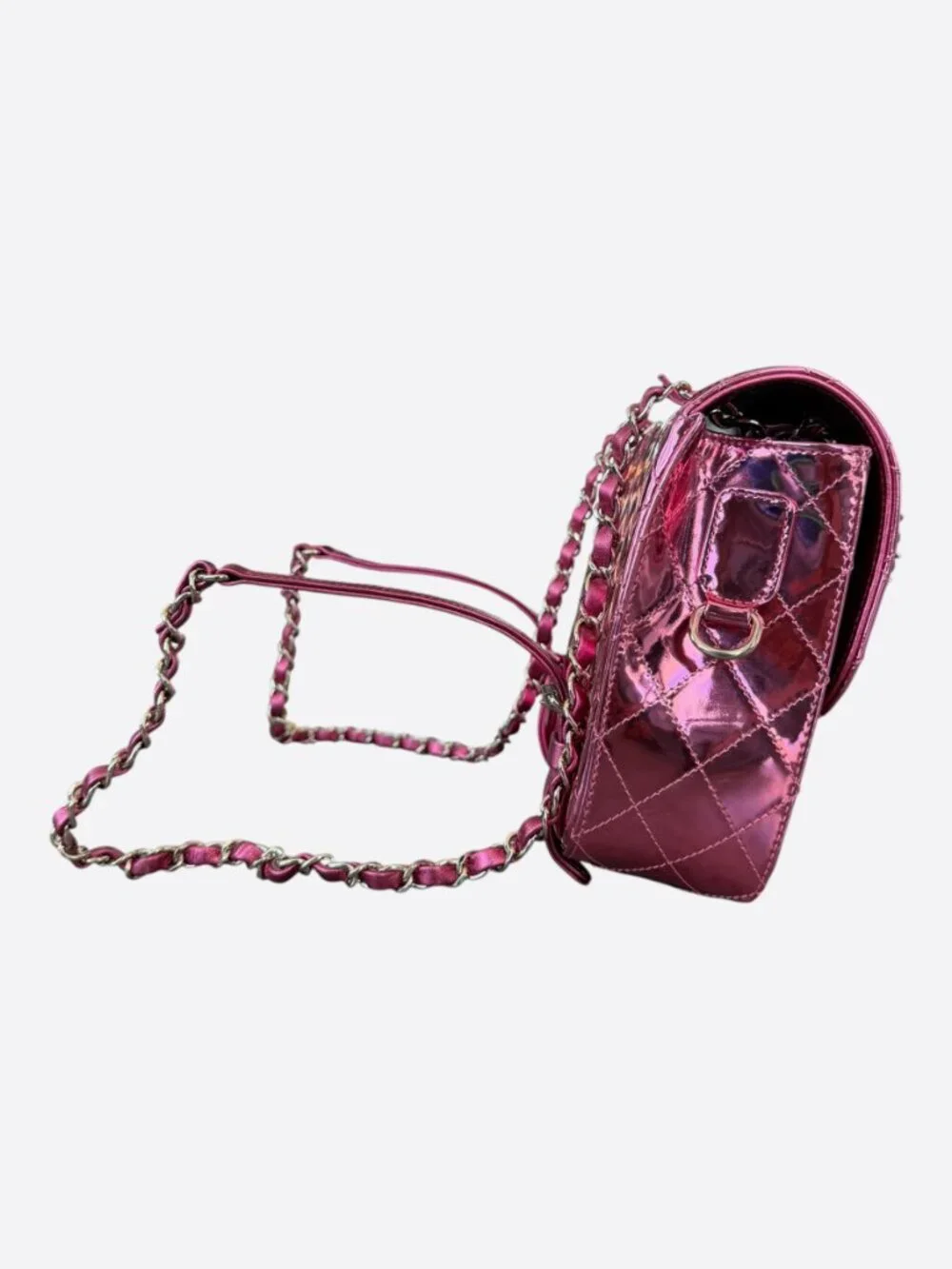 Chanel Pink Mirror Quilted Hollywood Boulevard Backpack